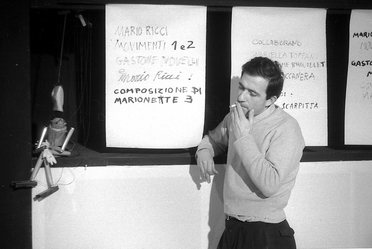 Mario Ricci al Teatro Orsoline 15, 1965, foto Riccardo Orsini