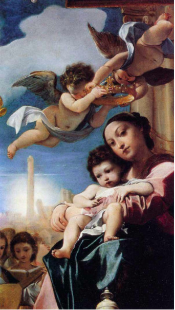Ludovico Carracci (Bologna, 1555 – 1619), Madonna col Bambino in trono e santi (“Pala Bargellini” – particolare), olio su tela, Bologna, Pinacoteca Nazionale – p. 142 Ludovico Carracci (Bologna, 1555 – 1619), Madonna col Bambino in trono e santi (“Pala Bargellini” – particolare), olio su tela, Bologna, Pinacoteca Nazionale – p. 142