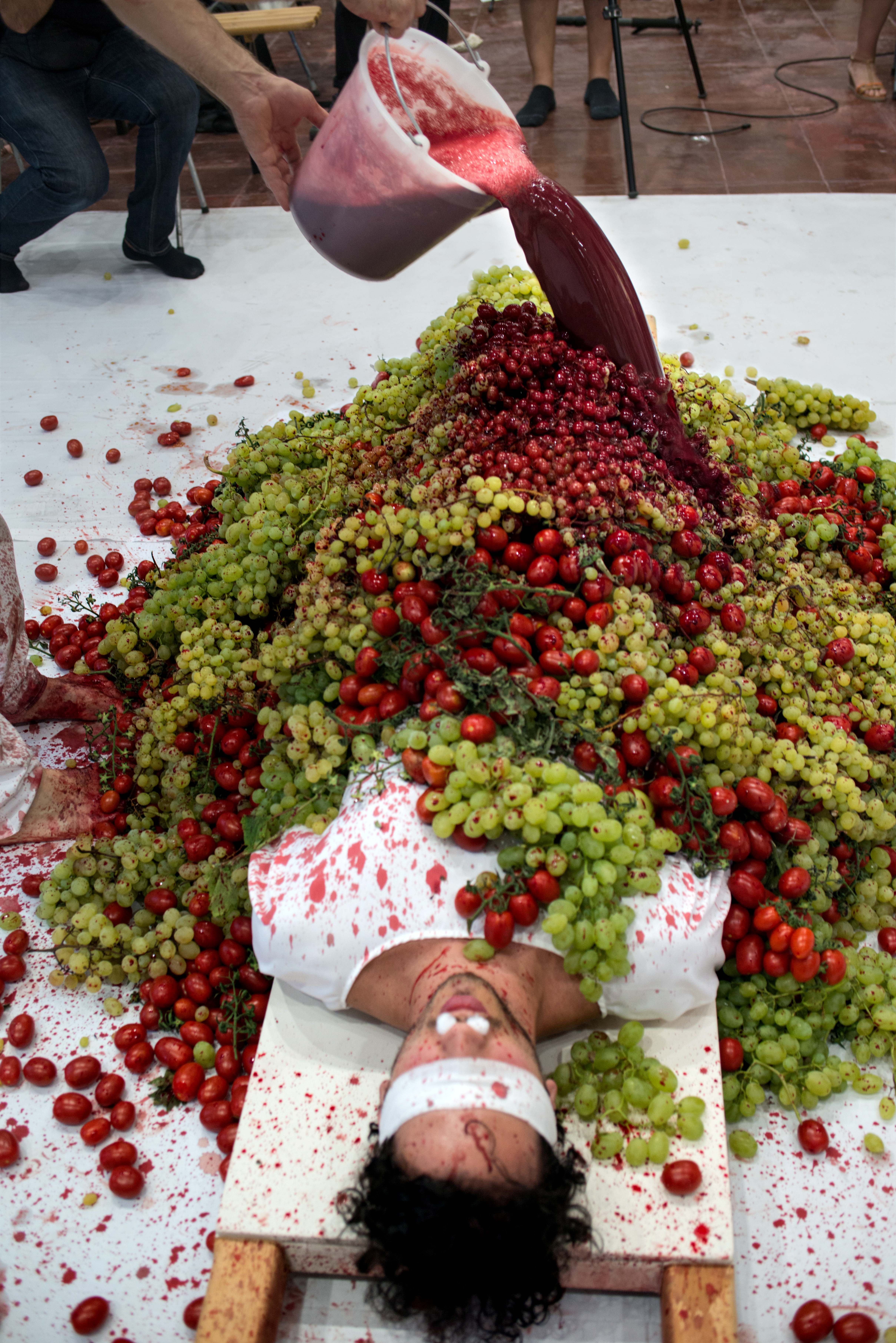 Hermann Nitsch, 158.aktion, Museo Nitsch, Napoli, 2020. Foto: Biagio Ippolito. Courtesy Fondazione Morra, Napoli