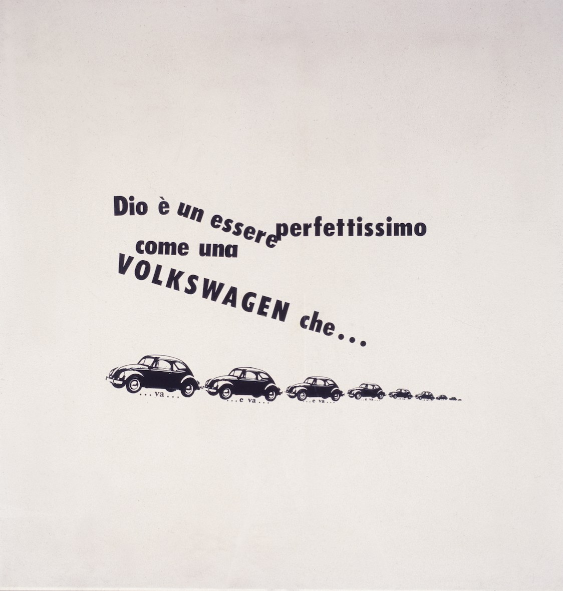 Emilio Isgrò, Wolkswagen, 1964 Emilio Isgrò, Wolkswagen, 1964