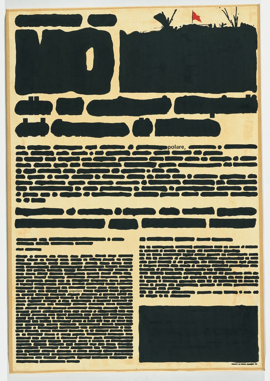 Emilio Isgrò, Bandiera,1974 Emilio Isgrò, Bandiera,1974