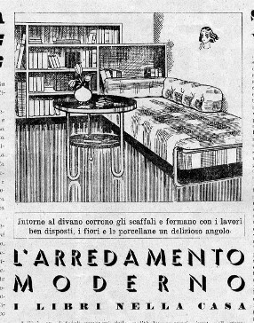 Fig.1 | L&rsquo;angolo-studio secondo La donna fascista, 3, 10 febbraio 1939, p. 7.

