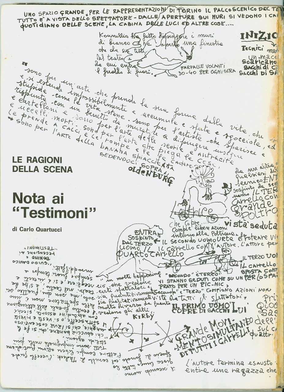 C. Quartucci, ‘Le ragioni della scena’, S., gennaio 1969, pp. 10-11