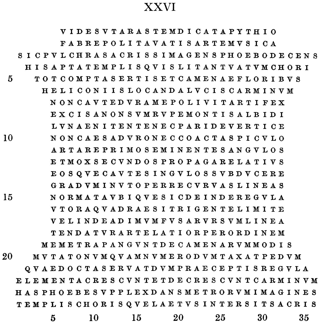 Optatian, poem 26. (Text and presentation by G. Polara) Optatian, poem 26. (Text and presentation by G. Polara)