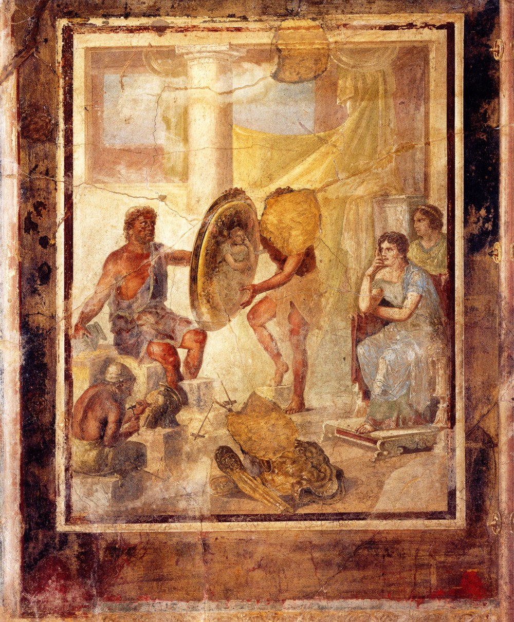 Wall painting from the Casa di Paccius Alexander (Pompeii IX.1.7 = Museo Archeologico Nazionale di Napoli inv. 110338), first century AD. (Reproduced by kind permission of the Institut für Klassische Archäologie und Museum für Abgüsse Klassischer Bildwerke, Ludwig-Maximilians-Universität, Munich) Wall painting from the Casa di Paccius Alexander (Pompeii IX.1.7 = Museo Archeologico Nazionale di Napoli inv. 110338), first century AD. (Reproduced by kind permission of the Institut für Klassische Archäologie und Museum für Abgüsse Klassischer Bildwerke, Ludwig-Maximilians-Universität, Munich)