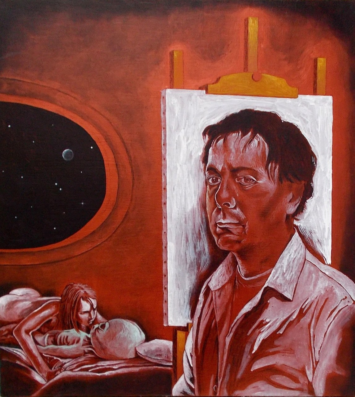 Autoritratto con le spalle rivolte all’arte e alla fantascienza (incompiuto), 2012 Autoritratto con le spalle rivolte all’arte e alla fantascienza (incompiuto), 2012