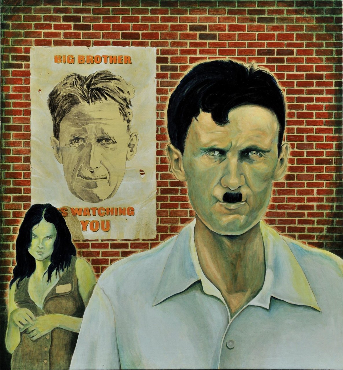 Ritratto di George Orwell con Grande Fratello, 2010 Ritratto di George Orwell con Grande Fratello, 2010