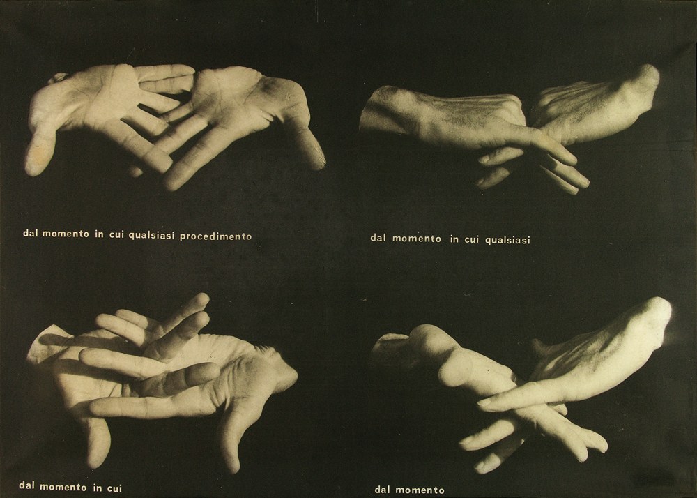 Ketty La Rocca, Appendice per una supplica, tela emulsionata, 87,5 x 125 cm, 1971. Courtesy Archivio Carlo Palli, Prato Ketty La Rocca, Appendice per una supplica, tela emulsionata, 87,5 x 125 cm, 1971. Courtesy Archivio Carlo Palli, Prato