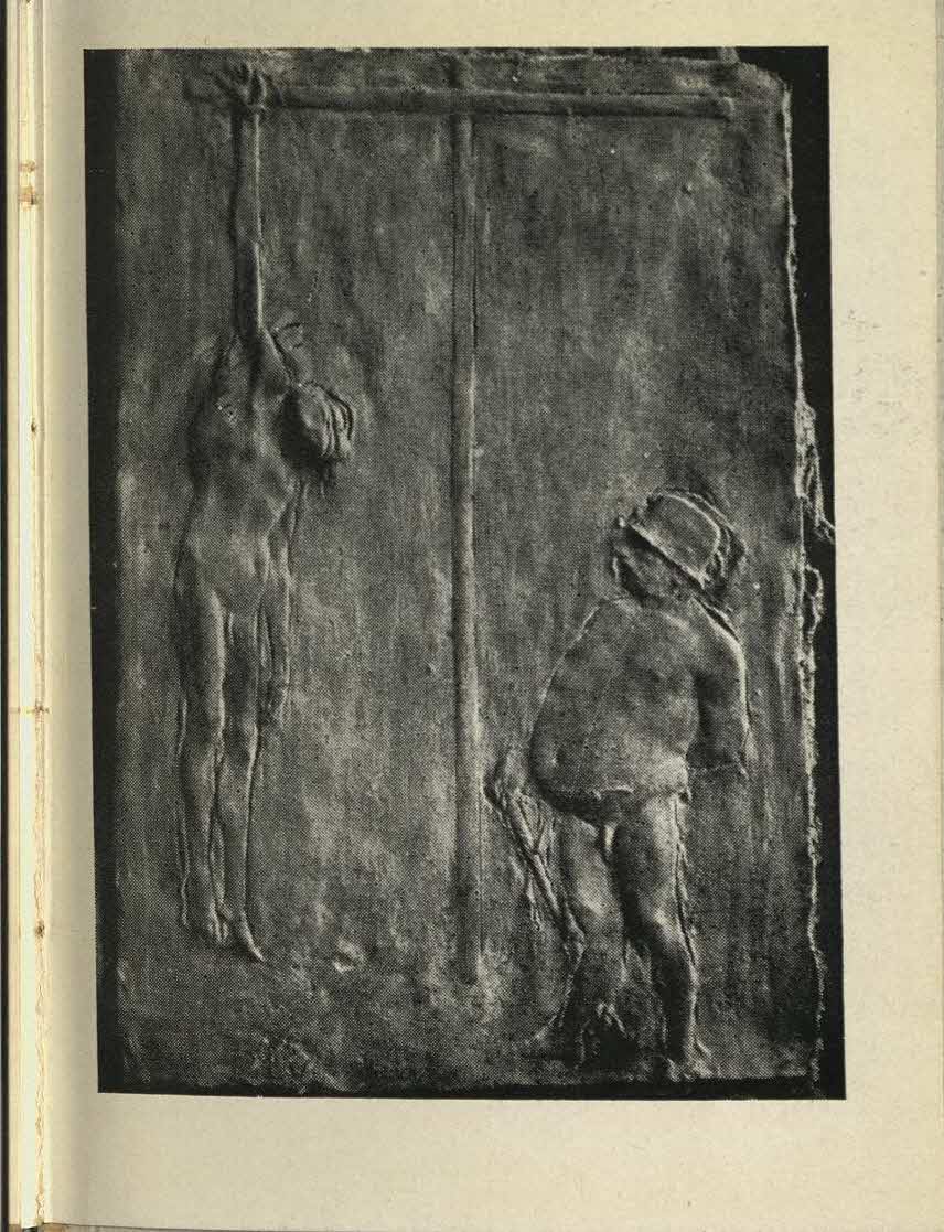 riproduzione della Crocifissione con soldato, 1942, bronzo (41,5x29,5), da A. Sassu, Passio Christi. Bassorilievi di Manzù, Milano, All’Insegna del Pesce d’Oro, 1945 riproduzione della Crocifissione con soldato, 1942, bronzo (41,5x29,5), da A. Sassu, Passio Christi. Bassorilievi di Manzù, Milano, All’Insegna del Pesce d’Oro, 1945