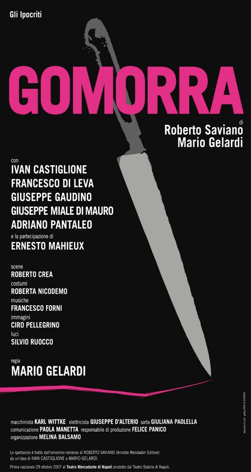 La locandina dello spettacolo Gomorra, di Mario Gelardi (2007)
