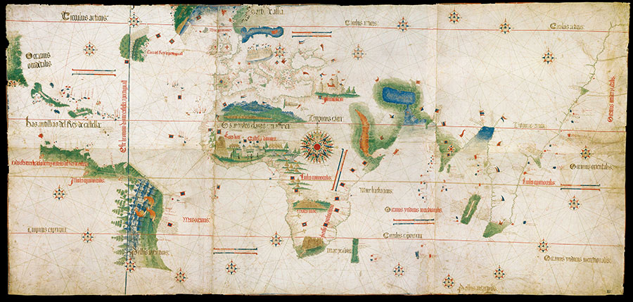 Anonimo portoghese, Carta del Cantino, 1501-02, Modena, Biblioteca Estense Universitaria Anonimo portoghese, Carta del Cantino, 1501-02, Modena, Biblioteca Estense Universitaria