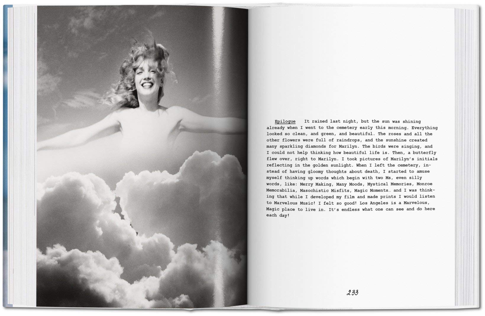  una pagina dell’edizione Taschen (2004) Marilyn Monroe di ©Andre De Dienes 