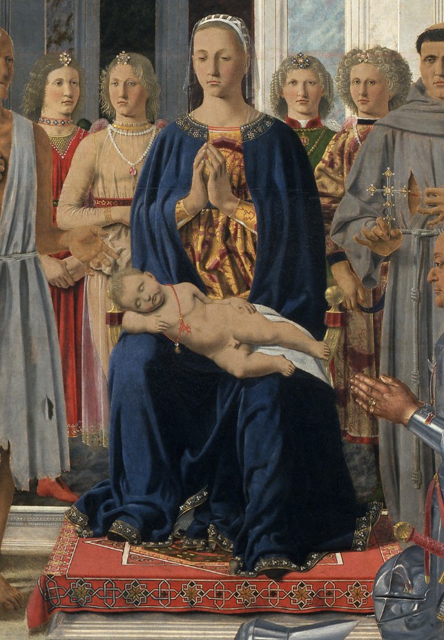 Piero della Francesca, Pala di Montefeltro, 1472 – Pinacoteca di Brera, particolare Piero della Francesca, Pala di Montefeltro, 1472 – Pinacoteca di Brera, particolare
