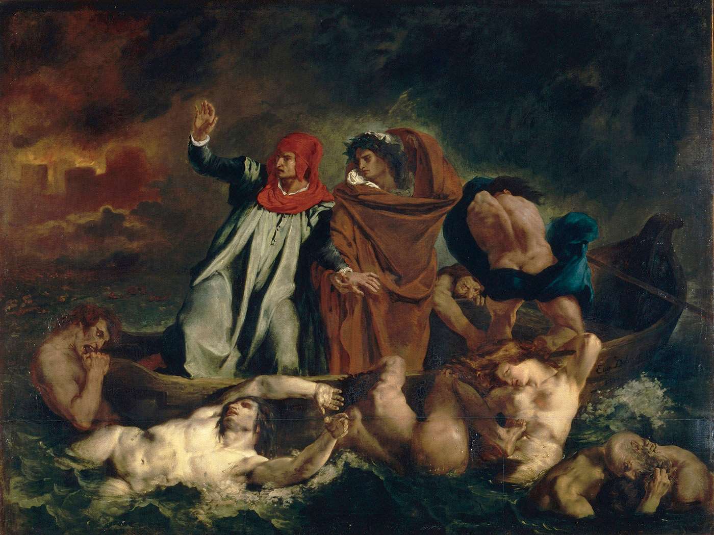 Delacroix, Dante et Virgile Delacroix, Dante et Virgile