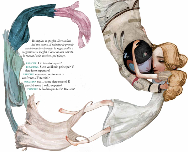 La bella Rosaspina addormentata, illustrazione di Maria Cristina Costa (2013) La bella Rosaspina addormentata, illustrazione di Maria Cristina Costa (2013)