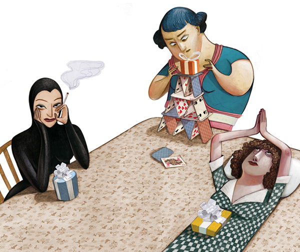 La bella Rosaspina addormentata, illustrazione di Maria Cristina Costa (2013) La bella Rosaspina addormentata, illustrazione di Maria Cristina Costa (2013)