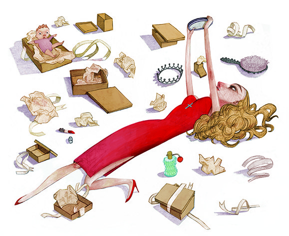 La bella Rosaspina addormentata, illustrazione di Maria Cristina Costa (2013) La bella Rosaspina addormentata, illustrazione di Maria Cristina Costa (2013)