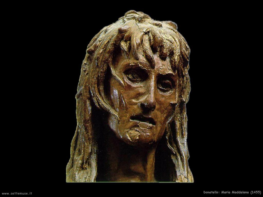 Donatello, Maddalena penitente (scultura in legno, 1455-1456), Museo dell’Opera del Duomo, Firenze Donatello, Maddalena penitente (scultura in legno, 1455-1456), Museo dell’Opera del Duomo, Firenze