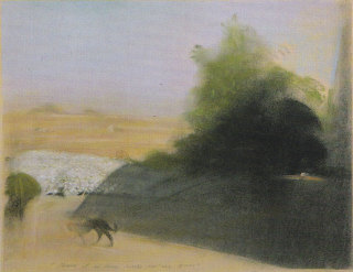 Piero Guccione, L’ombra dell’estate (per il Gattopardo di Giuseppe Tommasi di Lampedusa), pastello su carta, 1987
