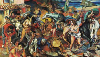 Renato Guttuso, Fuga dall’Etna, olio su tela, 1939 
Guttuso by SIAE 