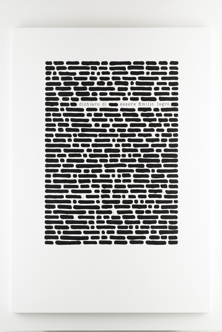 Emilio Isgrò, Dichiaro di essere Emilio Isgrò, 2008 Emilio Isgrò, Dichiaro di essere Emilio Isgrò, 2008