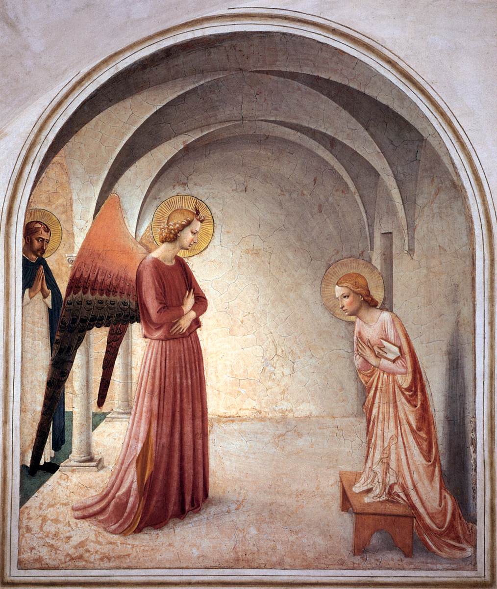 Beato Angelico, Annunciazione, 1438-40, Convento di San Marco, Firenze Beato Angelico, Annunciazione, 1438-40, Convento di San Marco, Firenze