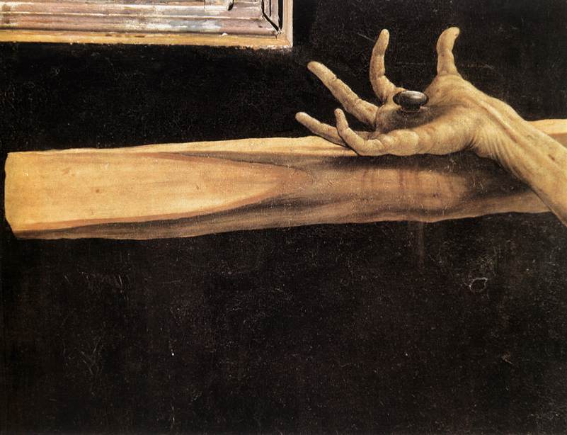 Matthias Grünewald, Polittico di Isenheim, dettaglio, 1512-1516, Musée d’Unterlinden Matthias Grünewald, Polittico di Isenheim, dettaglio, 1512-1516, Musée d’Unterlinden