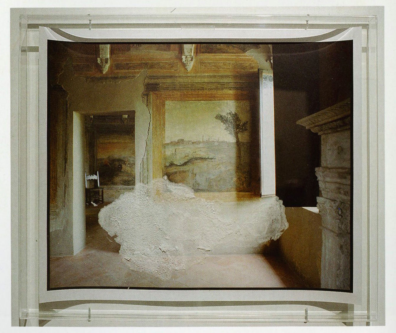 Franco Guerzoni, Dentro l’immagine, 2004, cristalli di salnitro su fotografia di Luigi Ghirri del 1985, collezione privata, Modena Franco Guerzoni, Dentro l’immagine, 2004, cristalli di salnitro su fotografia di Luigi Ghirri del 1985, collezione privata, Modena