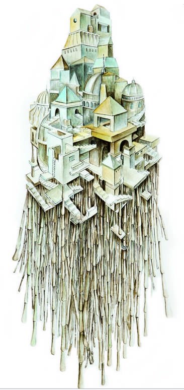 Colleen Corradi Brannigan, Zenobia, acquerello, 2005 www.cittainvisibili.com Colleen Corradi Brannigan, Zenobia, acquerello, 2005 www.cittainvisibili.com