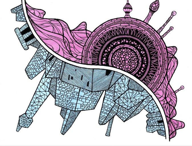 Matt Kish, Sofronia, ink on watercolor paper, 2014 Matt Kish, Sofronia, ink on watercolor paper, 2014