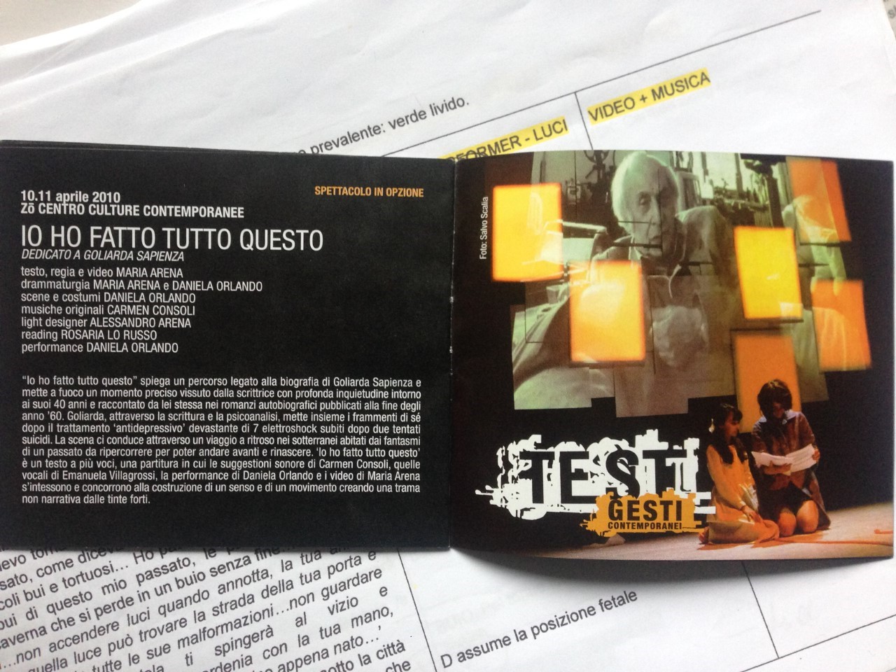 Locandina dello spettacolo Io ho fatto tutto questo Locandina dello spettacolo Io ho fatto tutto questo
