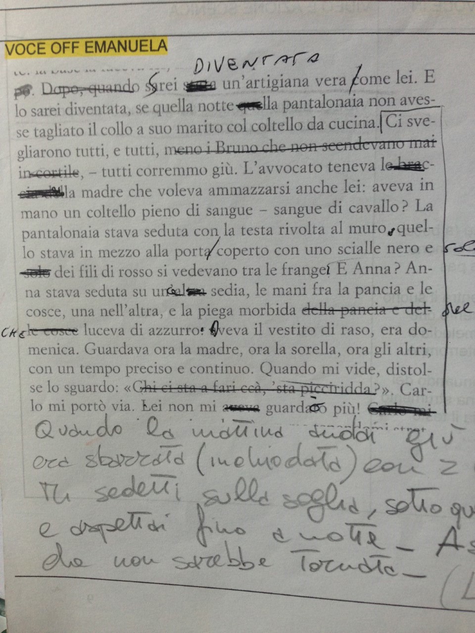 Il copione dello spettacolo Io ho fatto tutto questo © Maria Arena Il copione dello spettacolo Io ho fatto tutto questo © Maria Arena
