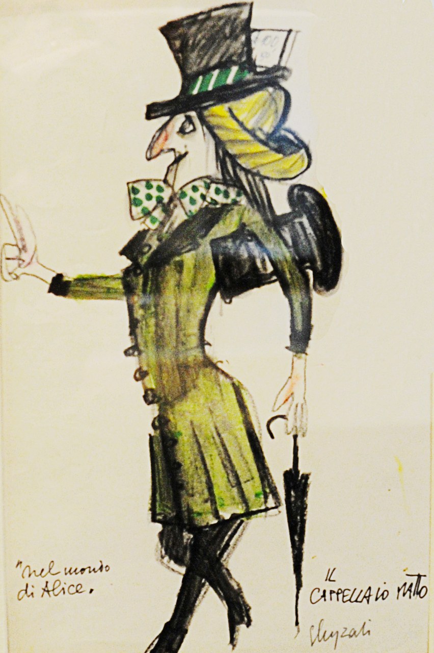  Illustrazione di Emanuele Luzzati per Alice nel Paese delle Meraviglie Nuages 1998