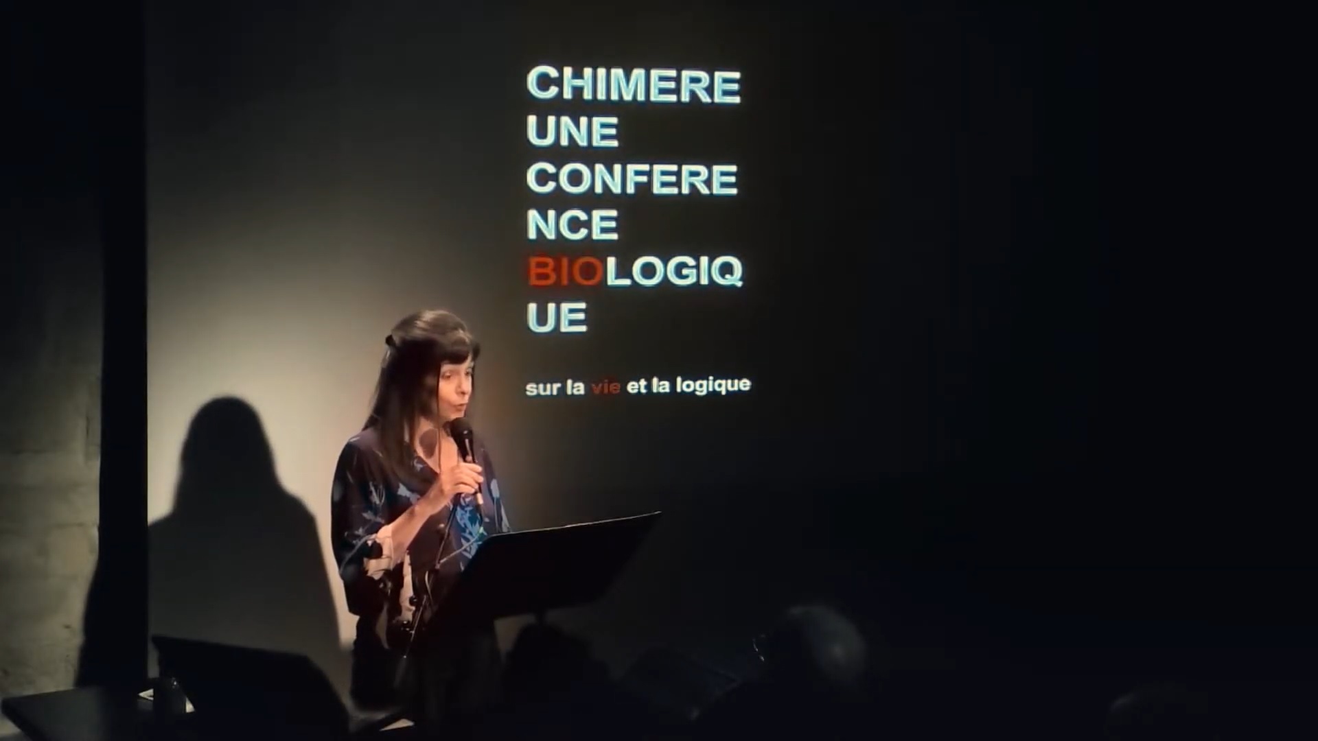 E. Pireyre in scena, screenshot da terzi di Chimère E. Pireyre in scena, screenshot da terzi di Chimère
