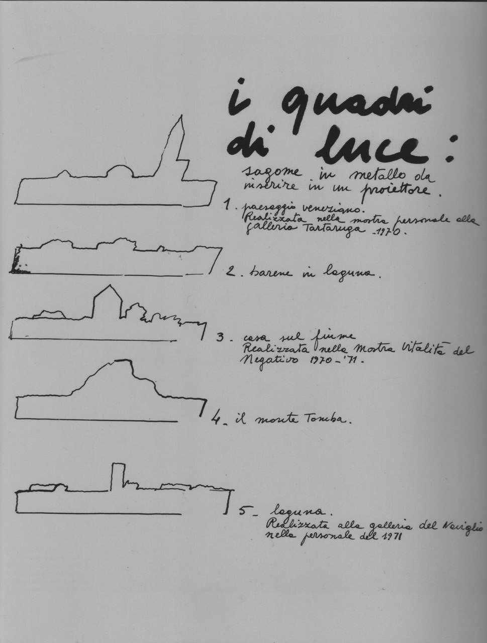 Giosetta Fioroni, bozzetto per i quadri di luce
