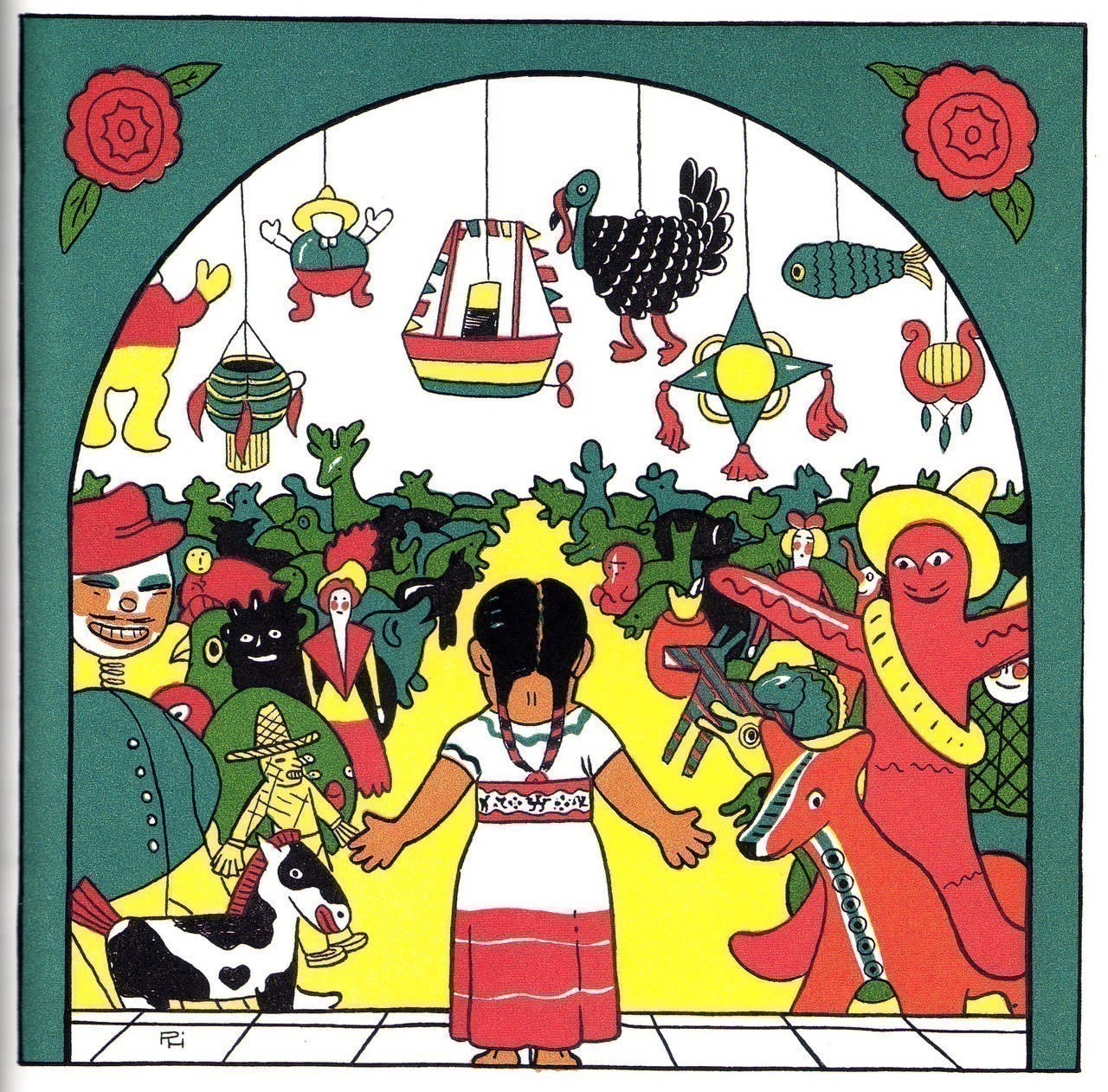 An illustration from The Painted Pig An illustration from The Painted Pig