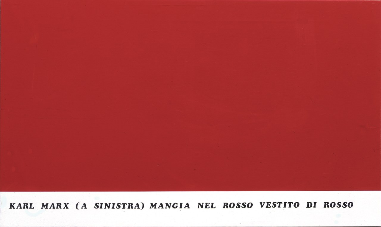  Emilio Isgrò, Dittico Marx-Engels 1974 (sinistra)