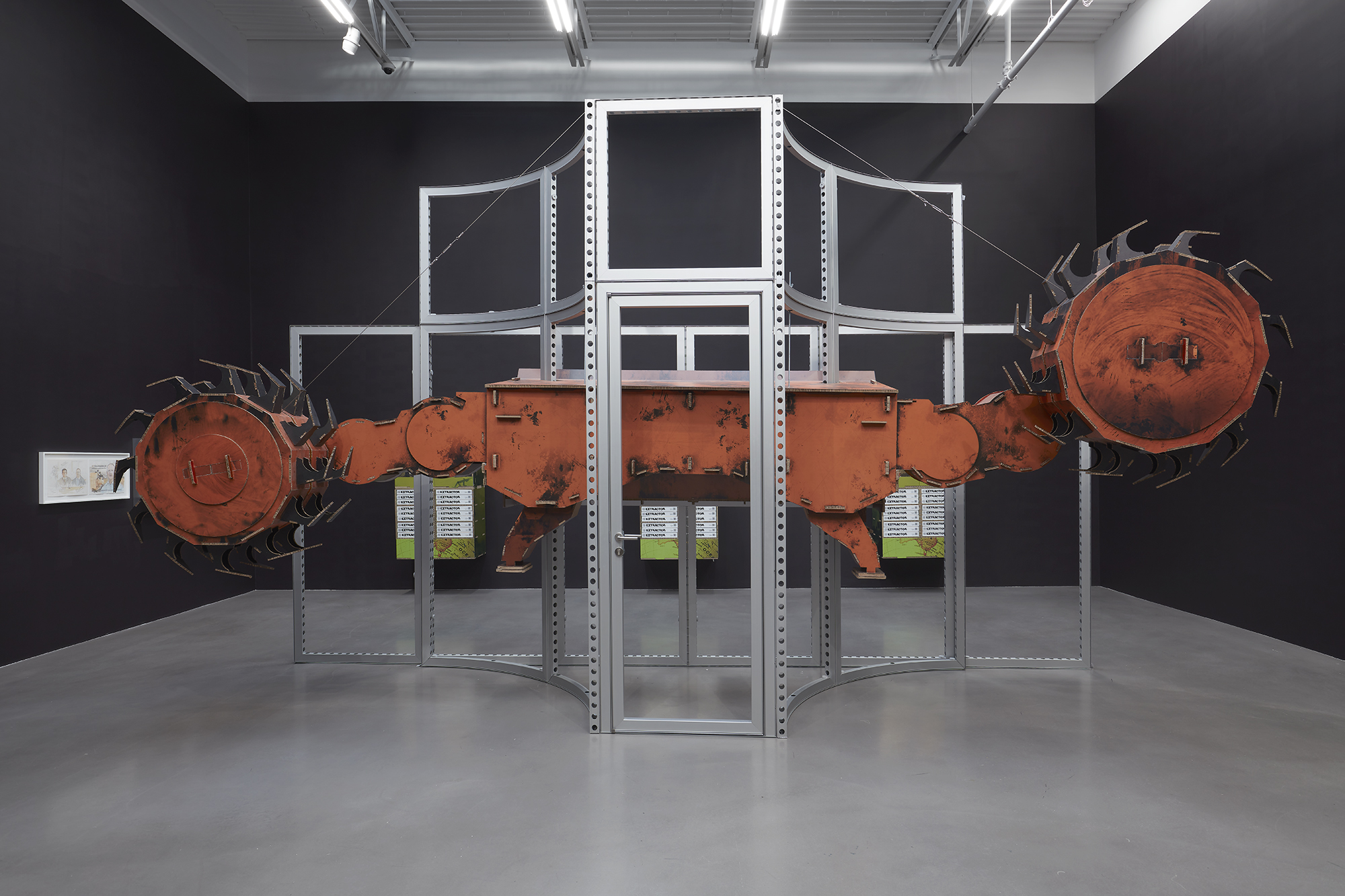 Simon Denny, Mine, installation view, 2021, Courtesy of the artist and Petzel, New York