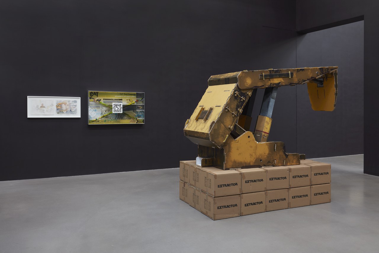 Simon Denny, Mine, installation view, 2021, Courtesy of the artist and Petzel, New York Simon Denny, Mine, installation view, 2021, Courtesy of the artist and Petzel, New York