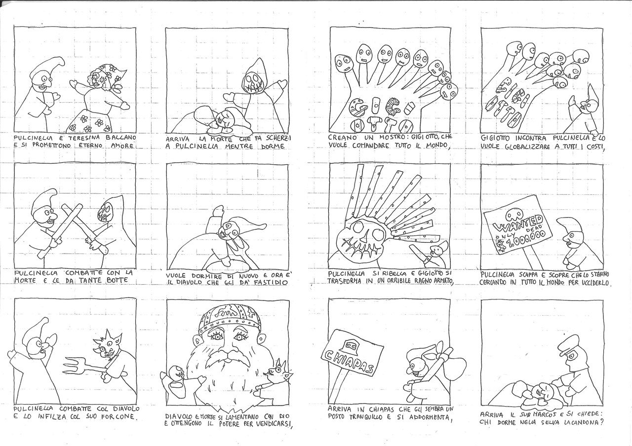 Bruno Leone, Pulcinella contro Gigiotto, 2001. Per gentile concessione dell’artista Bruno Leone, Pulcinella contro Gigiotto, 2001. Per gentile concessione dell’artista