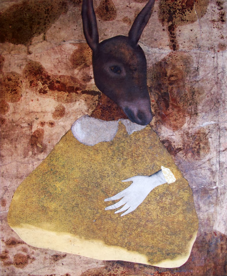  Francesca Casolani, Pinocchio, tecnica mista su carta applicata su tavola, 2012