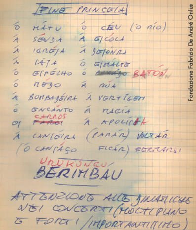Lavorazione Princesa, Fondazione Fabrizio De Andrè Lavorazione Princesa, Fondazione Fabrizio De Andrè