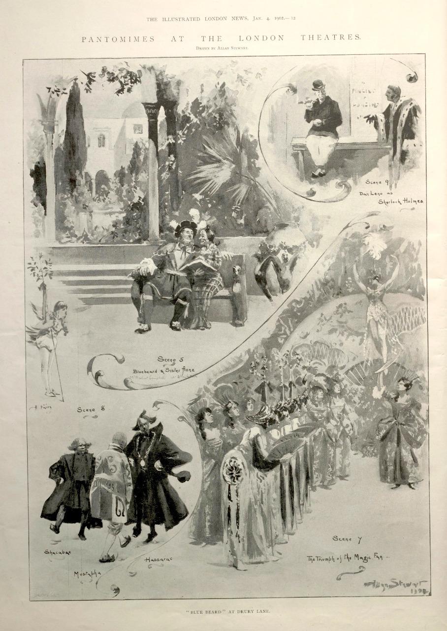 Allan Stewart, Pantomimes at the London Theatres. The Illustrated London News, 4 January 1902. Courtesy of the Sackler Library