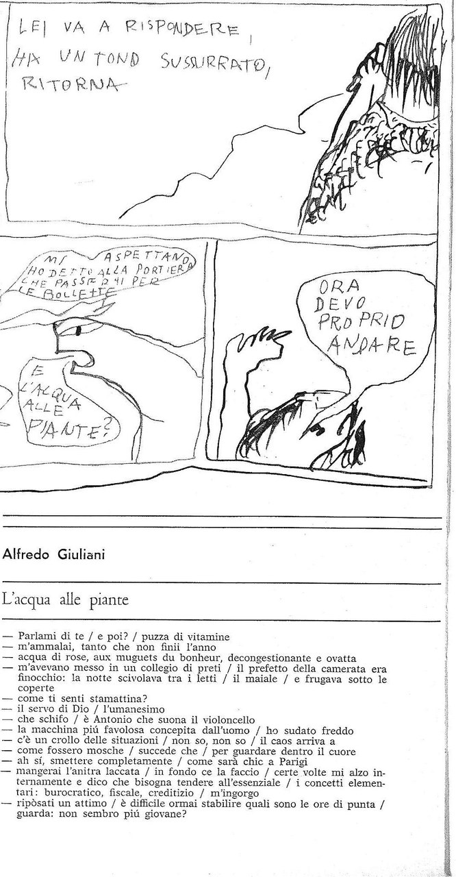 A. Giuliani, G. Novelli, L’acqua alle piante, particolare, Grammatica 1967