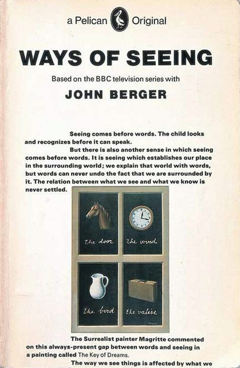La copertina della prima edizione inglese di Ways of Seeing di John Berger, Penguin Books, 1972