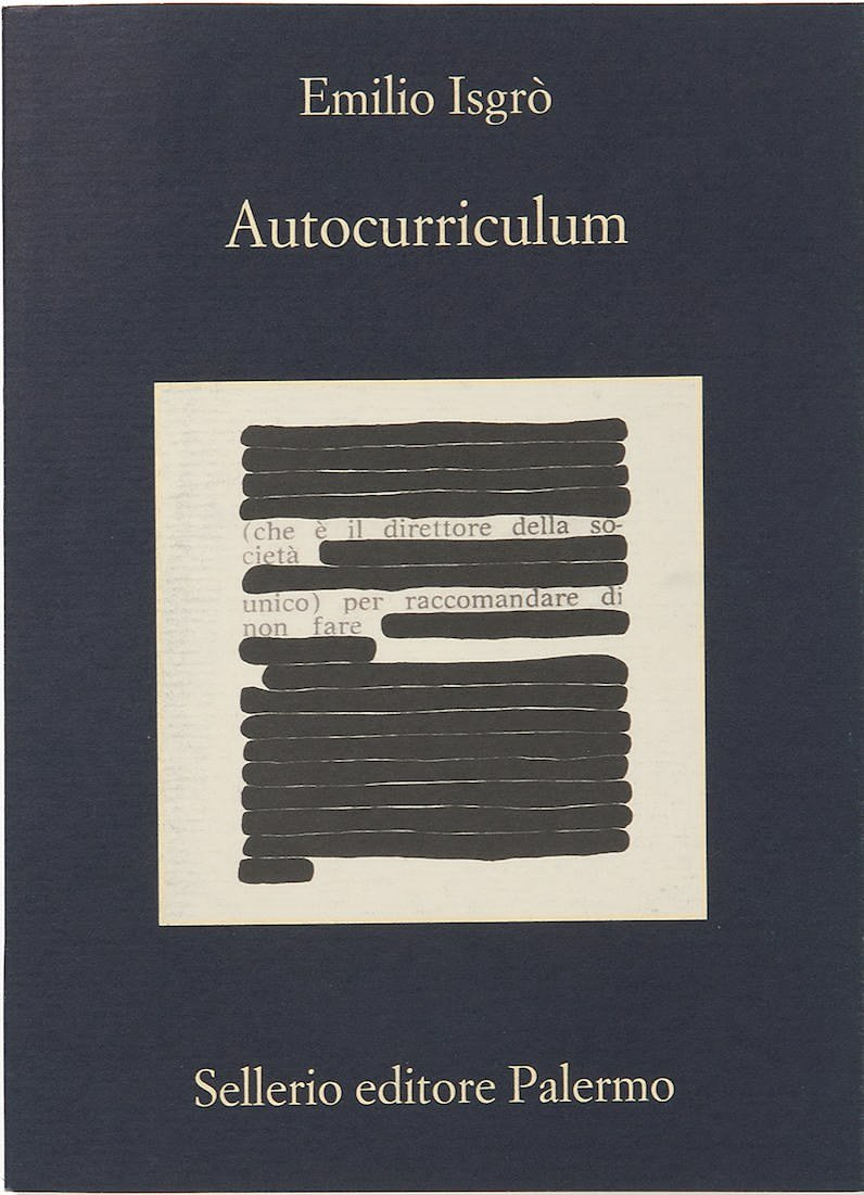  Emilio Isgrò, Autocurriculum, 2017