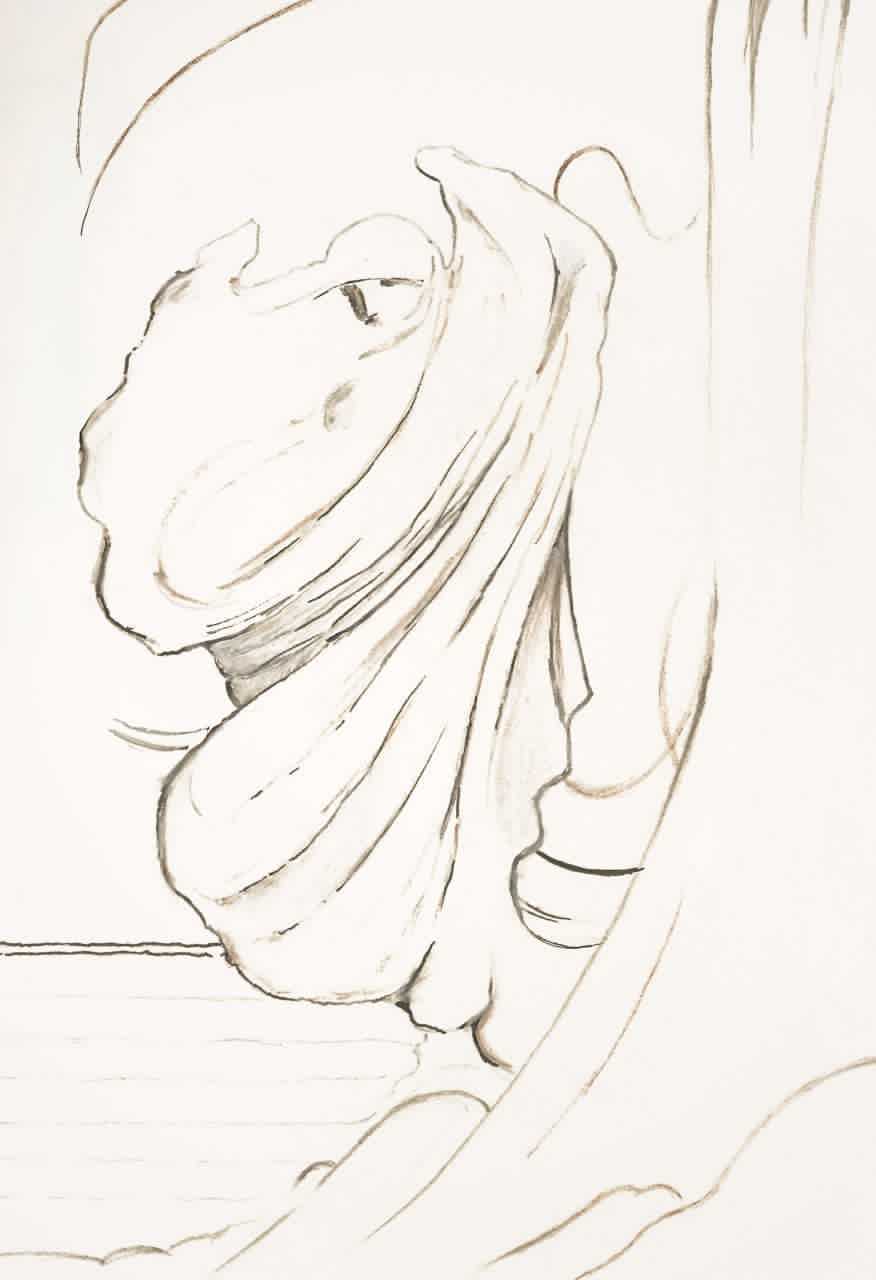  Elaborazione grafica di Lindita Adalberti del figurino di Edward Gordon Craig per Eleonora Duse in Elektra di Hugo von Hofmannsthal, che si trova alla Bibliothèque Nationale di Parigi