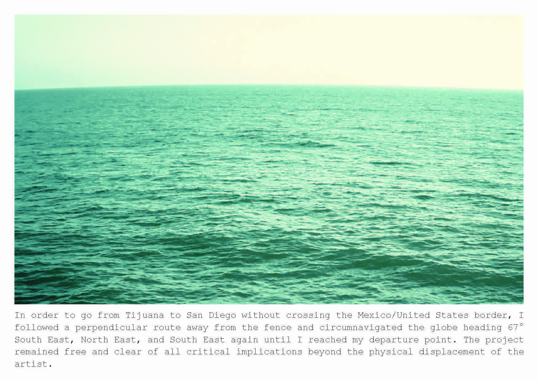 Francis Alÿs, The Loop, performance, San Diego/Tijuana, InSITE, 1997. Francis Alÿs, The Loop - Tijuana - San Diego, 1997 Ephemera of an action. Courtesy the artist and Galerie Peter Kilchmann, Zurich Francis Alÿs, The Loop, performance, San Diego/Tijuana, InSITE, 1997. Francis Alÿs, The Loop - Tijuana - San Diego, 1997 Ephemera of an action. Courtesy the artist and Galerie Peter Kilchmann, Zurich