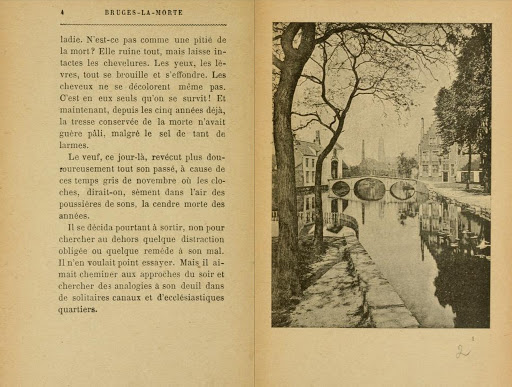  Due pagine di Bruges-la-morte di Georges Rodenbach (1892)