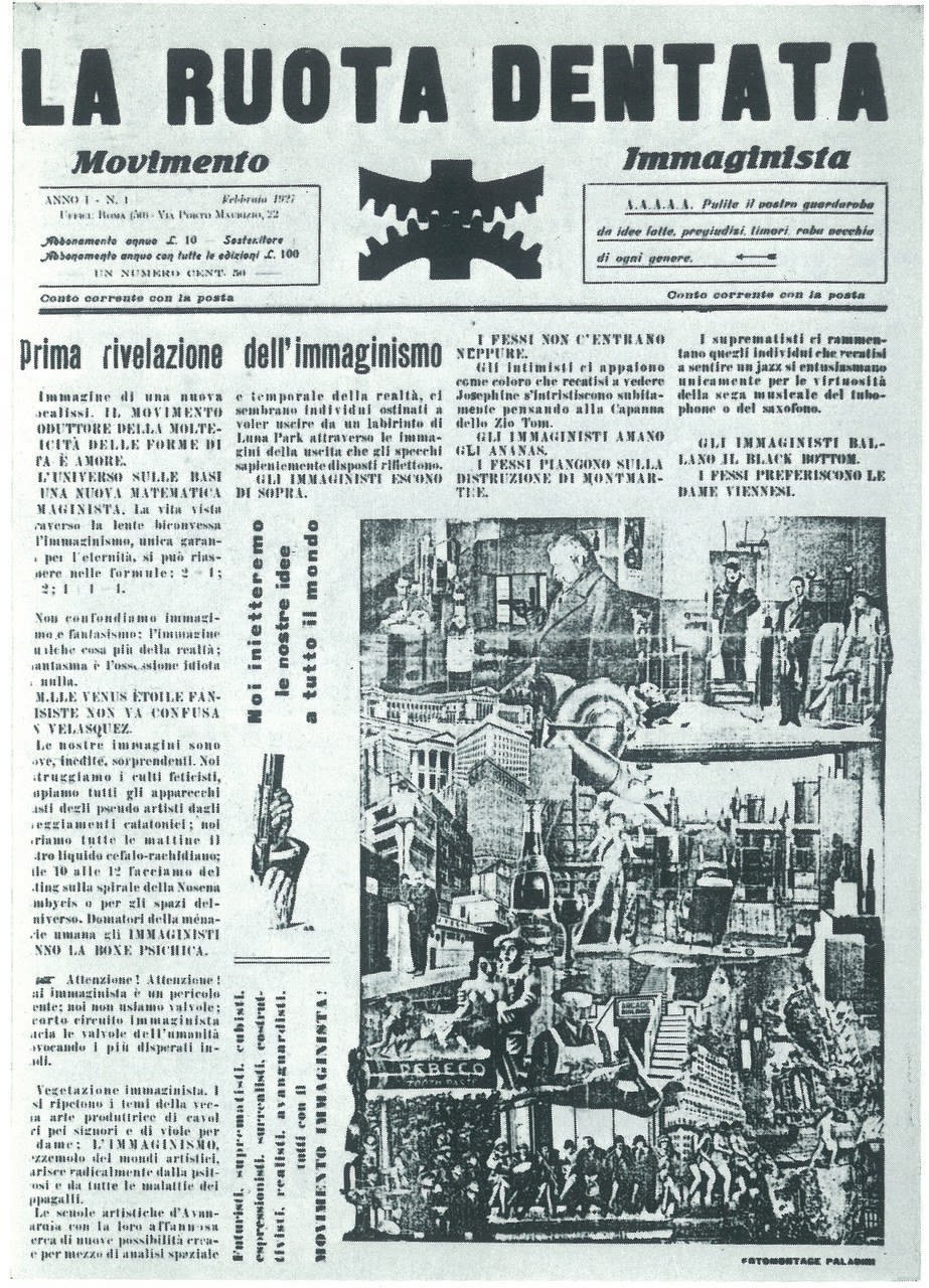 Numero unico della rivista del movimento Immaginista, La Ruota dentata, 1 febbraio 1927